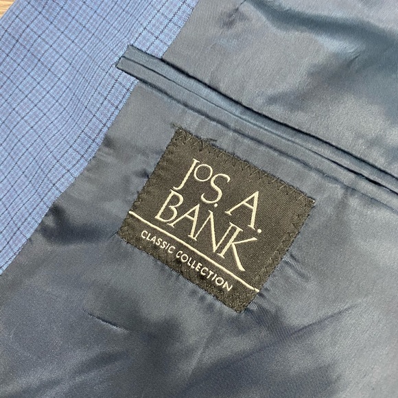 Jos A Bank Blue & Navy Plaid Sport Coat 44R - Picture 5 of 8